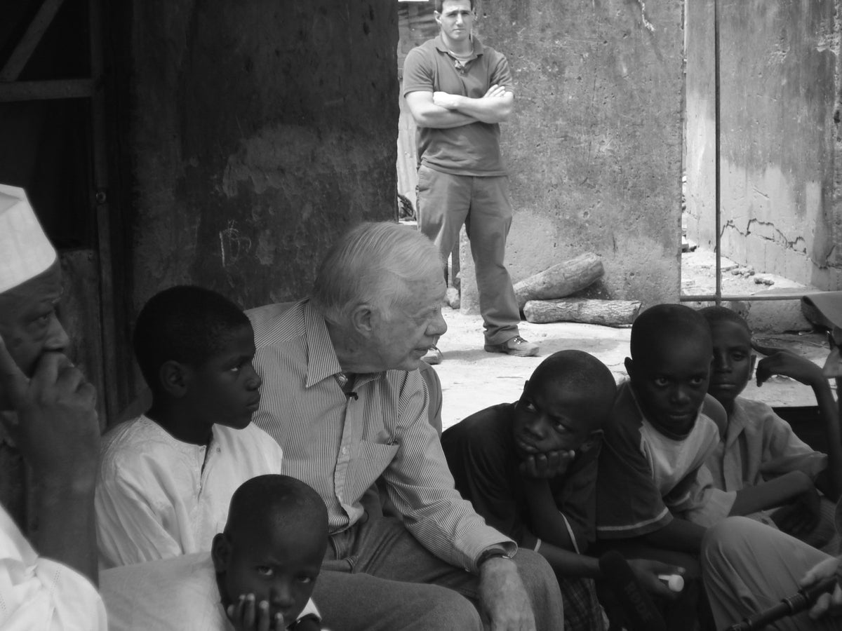 On assignment with President Carter, 2007.